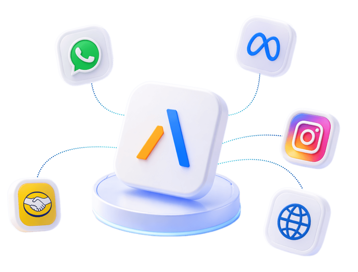 Integraciones de Autosoft con WhatsApp, Meta, Instagram, Mercado Libre y web